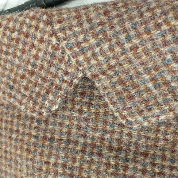 Vintage Tweed Suit USA md Neutral Woven Wool Timeless Classic Skirt Blazer &Belt - Picture 3 of 12